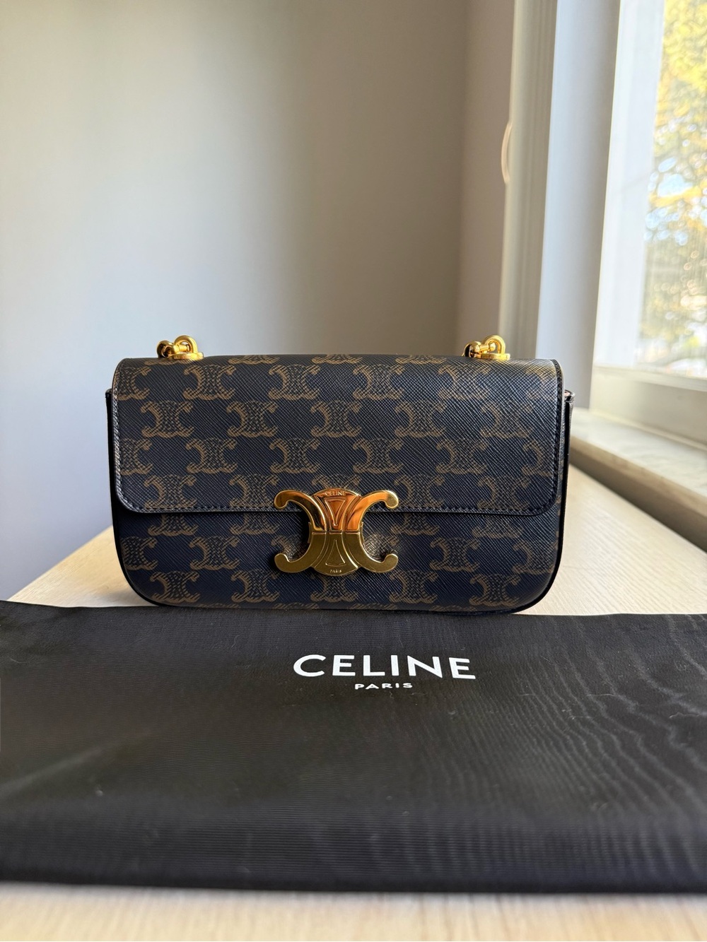Celine Triomphe Canvas Chain